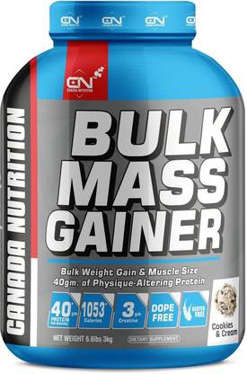 CANADA NUTRITION Bulk Mass Gainer with Creatine, High Protein For Massive Weight Gain & Strength Weight Gainers/Mass Gainers