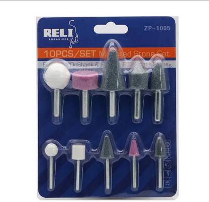 HU CREATIONS 10pc abrasive inlaid stone set tool grinding, polishing tool rotating tool drill grinding high quality Rotary Tool