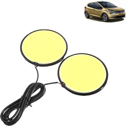 Rhtdm Car Round DRL LED COB Day Time Running Light Fog Lamp - 2 Pc For Altroz Fog Lamp Car, Motorbike LED for Tata (12 V, 42 W)