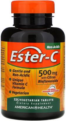 American Health Ester-C with Citrus Bioflavonoids, 500 mg, 225 Vegetarian Tablets