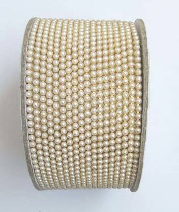 Atifa 3mm pearl beads chain/Lace for embroidery,craft,Decoration and jewellery making[5 meter]