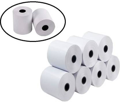 AIMERS THERMAL PAPER POS ROLLS , (3 inch) 79mm X 50mtrs- SET OF 10 ROLLS, Ideal for pos billing, cash register machine, ATMs, Kiosks billing , tickets, receipts . Known for Dark impression, Long image life , Clear & Crisp Printing Thermal Cash Register Paper