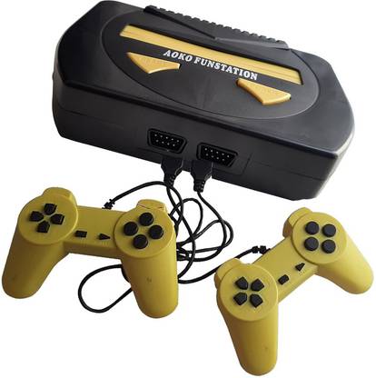 PTCMart 8 Bit Game Console high quality funstation Aoko Victor with in-built games like (contra, super Mario Bros, Double Dragon, Duck Hunt, Gradius, F1 Race etc… ) NA GB with contra, super Mario Bros, Double Dragon 2, Duck Hunt, Gradius, F1 Race etc…