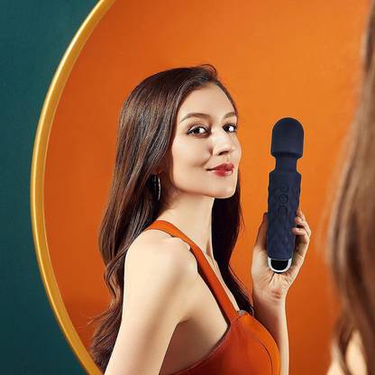 Abhsant Upgraded Mini Wand Back Massager,20 Vibrating Patterns 8 Speeds,Wireless Rechargeable Handheld Waterproof Portable Wand Massager Wand massager Massager
