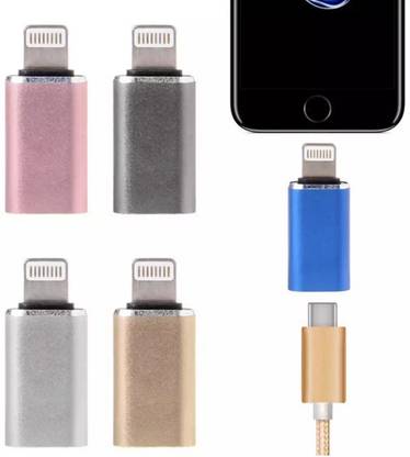SheelaGoods Gold, Silver Apple to Micro USB V8 Android Connector Works in iOS iPhone, iPad, iPods Phone Converter