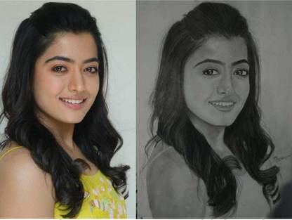 Adiyogi Enterprises Handmade Pencil sketch drawing A3 without frame for gifts 11.7 inch Handmade sketch pencil painting