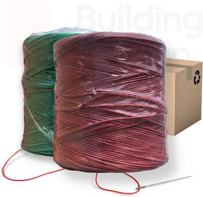 Buildingshop (Pack 2) Plastic Rope/ Sutli Rassi Rope for Craft /Thread Roll Used for Packaging / Gardening Twine / Craft String / Tying Thread (Multi-Color) 800 m Post Rope