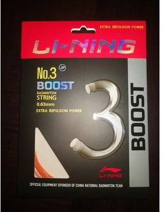 LI-NING NO-3-BOOST-ORANGE 0.63 Badminton String - 10 m