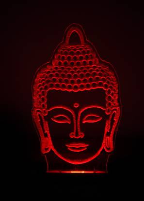 belocity Shri Gautam Buddha 3D illusion night light with multicolor design for suitable home room ,home lobby Night Lamp