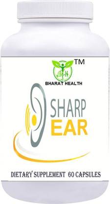 BHARAT HEALTH SHARP EAR CAPSULE AYURVEDIC HEARING HEALTH EAR TREATMENT 60 CAPSULE ( PACK OF 1 )