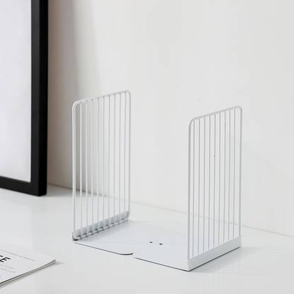 oddpod MQ Stria Office & Home Shelf 8.5" White Iron Book End
