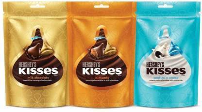 HERSHEY'S KISSES MILK, ALMOND, COOKIE CREAM Fudges