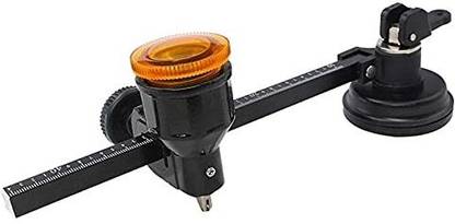 uptodatetools Glass Circular Cutter 30cm (11") Max Round Diameter Ajustable Compasses Type Circle Glass Cutting Tool with Suction Cup (1, 30cm (11")) Glass Cutter