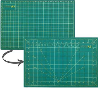 R H lifestyle A3 Size Self Healing Cutting Mat Double Sided Non-Slip,3mm Thick Cutting Mat 45 X 30 CM Cutting Mat