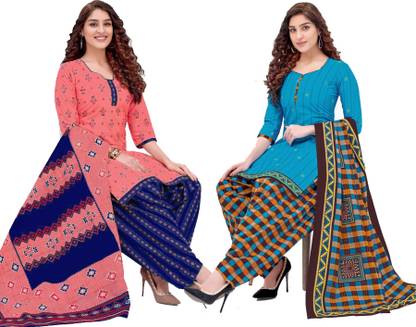 AZAD DYEING Crepe Salwar Suit Material
