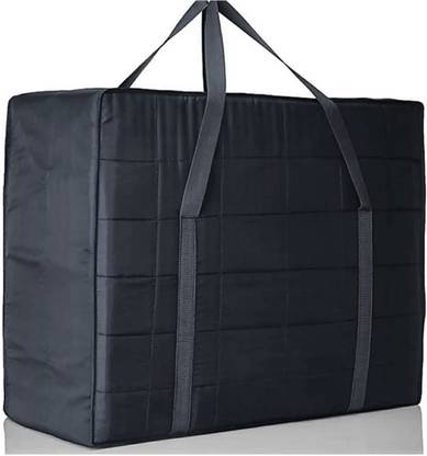 Peafowl Blanket Cover Saree Bag/Household Storage Bag Double Bed Blanket Bag Cover/Saree Bag/Household Storage Bag (Black) blanketcoverblack001