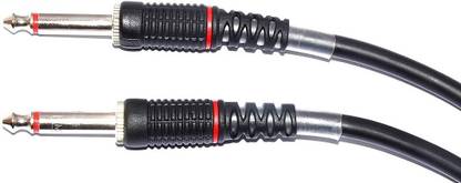 Paxal Straight P38 Mono Patch Cable/Stereo Amplifier Audio Cable/Jack Unbalanced Stereo Male To Male/Instrument Cable/Both Side Connector/Plugs / 10 Meter (Black) Straight TRS Patch Cable