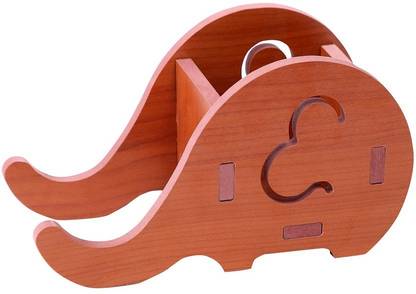 HIOLTY 1 Compartments Wooden Hathi Stand Multipurpose Box