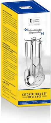 Sanjeev Kapoor | K I T C H E N T O O L S E T : P R O D U C T D E S C R I P T I O N : 6PCS. Kitchen Tool Set: 5 pcs Kitchen tools + 1 pc Stand Kitchen Tool Set