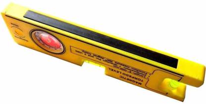 TOPHAVEN 8-inch Magnetic Torpedo Level with 1 Direction Pin, 2 Vials and 360 Degree View Magnetic Torpedo Level