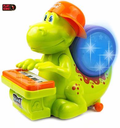NADDEX Dinosaur with Piano Keyboard and Drum Musical Toy Set