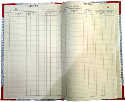 ArcenalRR Ledger Register Size - 32 x 20 cm - Hard Bound - 70 GSM Ledger Paper (90 Pages - Pack of 2) 90 pages ledger book 1-Part ledger book