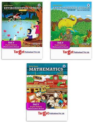 Std 5 EVS And Perfect Notes Maths | English Medium | Maharashtra State Board | Includes Textual Question Answers, MCQs, Pictorial Explanations And Activity Based Questions | Based On Std 5th New Syllabus | Set Of 3 Books
