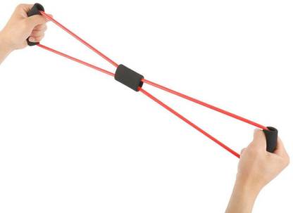 Lonaar 8 Figure Toning Tube Grip String Exerciser for Physical Therapy Resistance Tube Resistance Tube