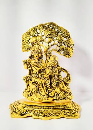 DREAMTECH Radha Krishna For Home Decor And Gift Purpose Decorative Showpiece  -  17 cm