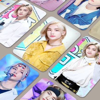 Stray Kids Member "Hyunjin" Bias Photo Cards ( Set of 16 + 2 Stickers ) Photographic Paper