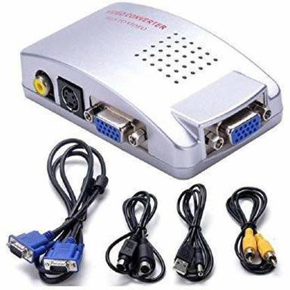 KUVERA VGA to PAL Converter Box For CCTV, DVR, PC Laptop to TV & Projector. Media Streaming Device
