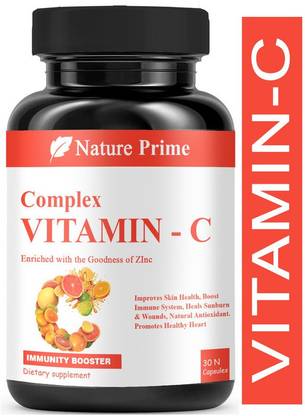 Nature Prime Vitamin C Complex 1000mg tablets with Amla & Zinc For Immune Support for adults
