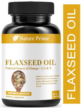 Nature Prime Flaxseed Extract Capsules Omega 3 Flax Seed Oil Capsule