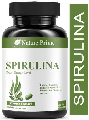 Nature Prime Spirulina Powder Organic Spirulina Capsule 1000mg