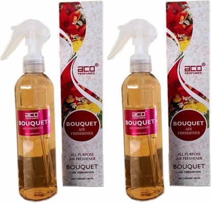 aco PERFUMES BOUQUET Car Freshener Spray BOUQUET All purpouse trigger air freshner 500ml combo set .