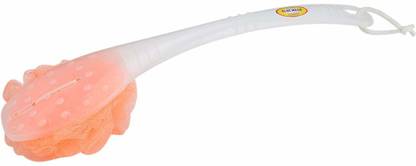 Misaki Soft Body Bath Sponge Back Loofah, Bathing Back Scrubber And Body Cleaner with Long Handle for Men and Women Set of 1- (Multi-color, Random 70 g)