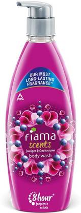 FIAMA SCENTS JUNIPER & GERANIUM BODY WASH 8 HOUR FRAGRANCE RELEASE