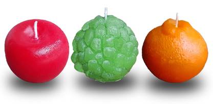 Eon Fruit Shaped Aromatic Candle (Pack of 3) Candle