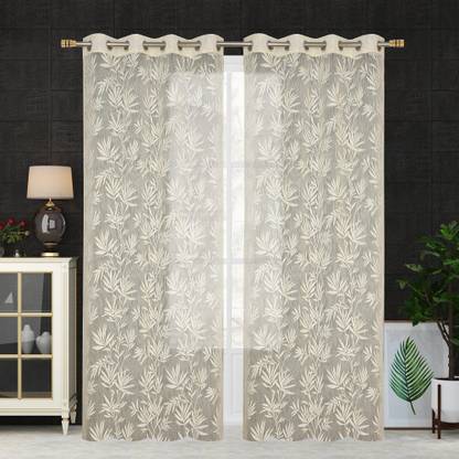 Soulful Creations 275 cm (9 ft) Long Door Net Semi Transparent Curtain (Pack Of 2)