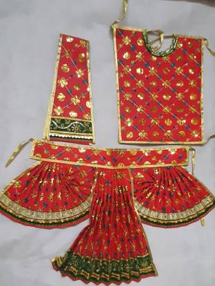 RKDH High Quality dresses Hanuman - for Idol height of 2.5 feet/ 16 inch Dress