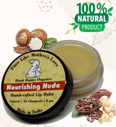Blush Bunny Organics Nourishing Nude Natural Lip Balm Shea Butter Cocoa Butter Vitamin E
