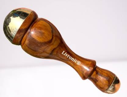 Livronic wand face Detox Bronze/Kansa Wand Body and Foot Massager With Wooden Handle For Detoxification And Deep Relaxation (Both Side Kansa Cap Small & Mini) 1 Pcs wand face Detox Bronze/Kansa Wand Body and Foot Massager With Wooden Handle For Detoxification And Deep Relaxation (Both Side Kansa Cap Small & Mini) 1 Pcs Massager
