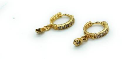 paribhasha Cubic Zirconia Gold-plated Plated Brass Nose Ring