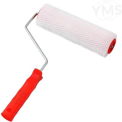 YMS Spiked Roller for Self Leveling Concrete 9” Aeration Latex Spiked Screeding Compound Roller Remove Bubble Smooth Level Screed Surface Flooring Roller Paint Roller