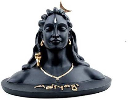 MobieSol Small Adiyogi Shiva Statue for Car Dashboard, Pooja & Gift, Mahadev Murti Idol Decorative Showpiece  -  5 cm