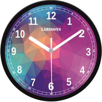 LariSons Analog 13 cm X 16 cm Wall Clock
