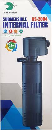 RS ELECTRICAL RS-2004 Submersible Internal Water Filter for Aquarium/ Fish tank (Power: 25W, H MAX: 1750 L/Hours) Undergravel Aquarium Filter