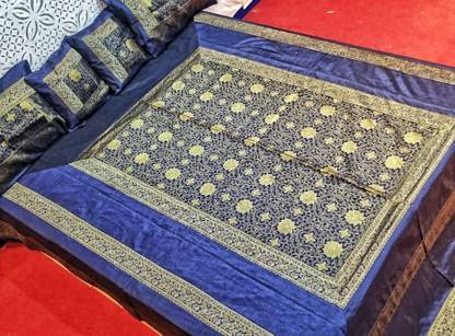 Shilome Cotton Silk Blend, Pure Silk Double King Sized Bedding Set