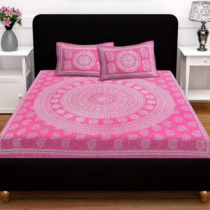 144 TC Cotton Double Printed Bedsheet