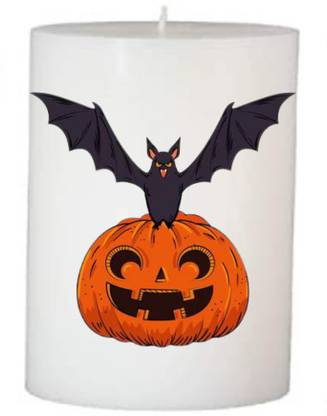 Floryn decor Halloween Printed Candles | Halloween Decoration Candles | Halloween Candles for Home Decoration | Bats Halloween Candle Candle